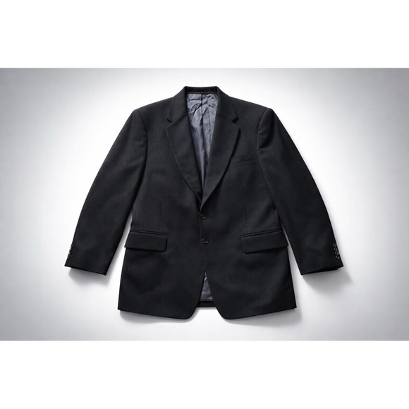 Alfani 46R Black 100% Cashmere Blazer Sport Coat Luxury Minimalist Preppy